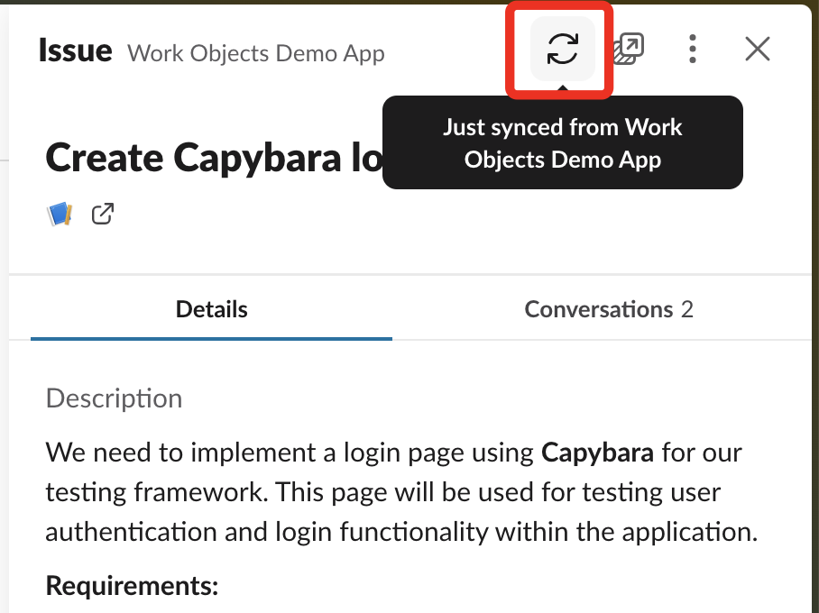 Flexpane refresh button