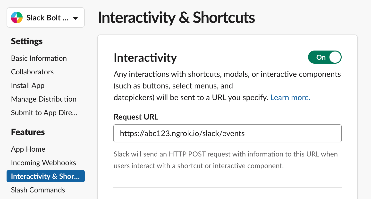 「Interactivity & Shortcuts」ページ 「Interactivity & Shortcuts」ページ